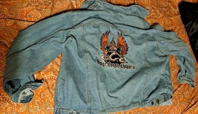 Vintage Orange County Choppers Denim Jean Jacket Mens Size XXL Embroidered  - Image 1 of 4