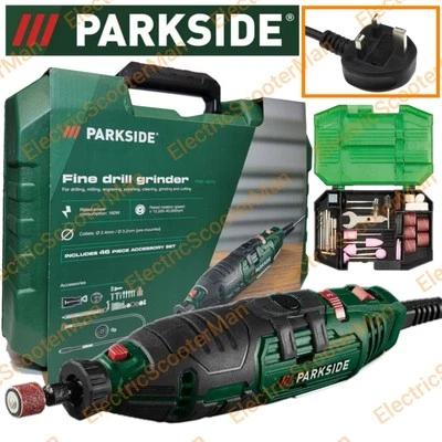Parkside 160W Rotary Multi Tool Fine Drill Precision Grinder Station Set - Image 1 of 4