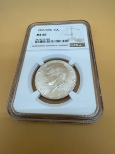 1965 SMS Proof Kennedy Half Dollar 50c NGC MS 66 zertifiziert - Bild 1 von 2