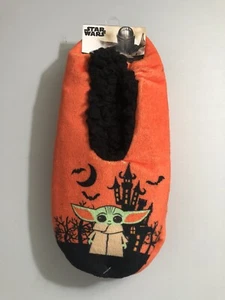 Star Wars Baby Yoda Grogu Halloween Slipper Socks Too Cute To Spook Mandalorian - Picture 1 of 2