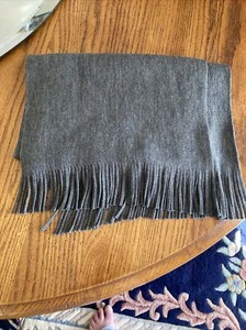 Gray fringe scarf 12“ x 66”, 2 1/2 inch fringe - Picture 1 of 7