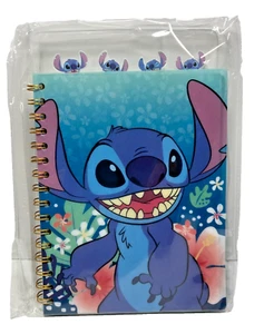 DISNEY LILO & STITCH 96 PAGES SPIRAL VINYL TAB NOTEBOOK JOURNAL 7 × 9" - Picture 1 of 8