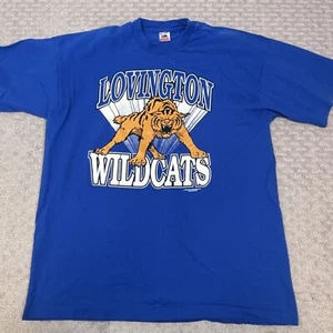 Vintage Lovington Wildcats New Mexico T Shirt Single Stitch XXL Usa Graphic - Picture 1 of 7