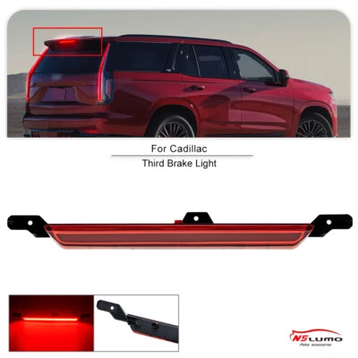 Center High Mount Red Lens LED Third Brake Light for 2022-2024 Cadillac Escalade - Image 1 of 4