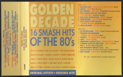1980s MUSIC AUDIO CASSETTE TAPE [ALBUM: GOLDEN DECADE 16 SMASH HITS OF THE 80's] - Image 1 of 4