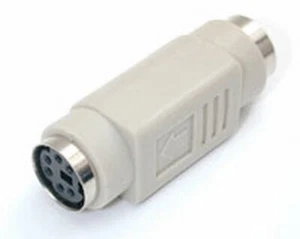PS2 Gender Changer Coupler Mini Din 6 pin Female to Socket Adapter - Afbeelding 1 van 8