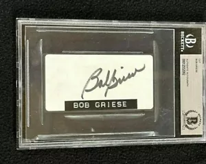 Bob Griese signed Miami Dolphins Beckett Certified Cut Autogramm - Bild 1 von 2