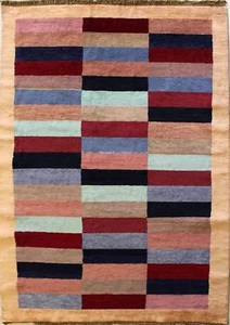 Tappeto 4x6 Gabbeh tappeto multicolore, originale annodato a mano, pile di lana - Foto 1 di 5