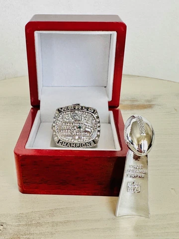 2013 Seattle Seahawks Super Bowl Championship Ring W Box + Trophy, USA 🇺🇸 SHIP Cover
