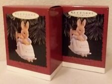 Hallmark 1996 Baby's First Christmas Porcelain Beatrix Potter Lot of 2 MIB NRFB