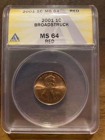 2000 Broadstruck Lincoln Cent ANACS MS64 Cover