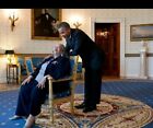 Author Toni Morrison with President Obama photograph - glossy A4 print 