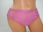 Victoria Secret Thong Panty Wide Side Solid Muave Pink Lace