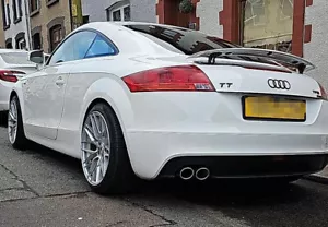 Puntas de escape de acero inoxidable para Audi TT 8J (MK2) - ¡Negro y plateado! - Imagen 1 de 5