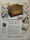 Lot 2 Vintage 1947 RCA Victor FM Radio Print Ad Ephemera Art Decor 66X1 68R3