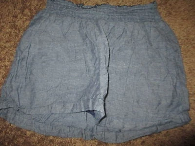 Faded Glory Dark Blue M 7/8 Cotton Blend Girls Skort w/Elastic Waist EUC - Image 1 of 2