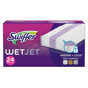 Swiffer Wet Jet Mopping Pad Refills Multi-Surface Wood Floor Safe 24 Pads