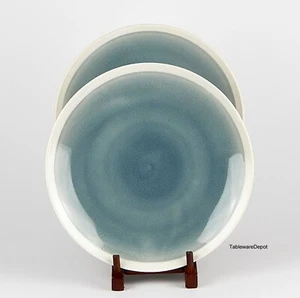Mikasa BRIELLE BLUE, Set of 2 Reactive/Crackle, Dinner Plates, SUPERB Condition! - Picture 1 of 3