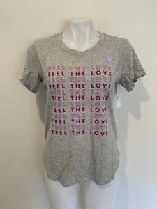Gap Love Feel The Love Graphic Short Sleeve T Shirt Womens Sleepwear Tee Top NWT - Picture 1 of 7