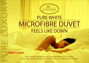 10.5 Tog Microfibre Duvet Feels Like Down All Sizes ((SLIGHT SECONDS)) - Picture 1 of 1