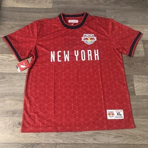 Mitchell & Ness - NY Red Bulls MLS Equalizer Short Sleeve Jersey - Red - Size XL - Picture 1 of 5