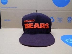 Vintage 80er Chicago Bears AJD bestickt Druckknopflasche Truckermütze Kappe NFL Football USA - Bild 1 von 9