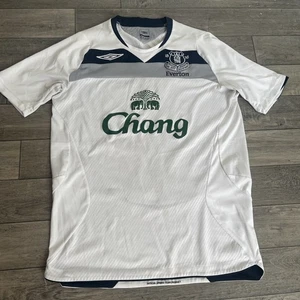 Everton 2008/09 Away Shirt (S) Original Umbro Football Shirt White - Picture 1 of 10
