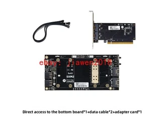 External NVIDIA V100 SXM2 PCI-E X16 +1*SlimSAS SFF-8654 Adapter +2 Cable - Picture 1 of 6