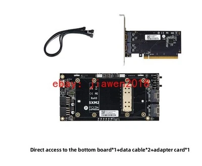 External NVIDIA V100 SXM2 PCI-E X16 +1*SlimSAS SFF-8654 Adapter +2 Cable - Image 1 of 4