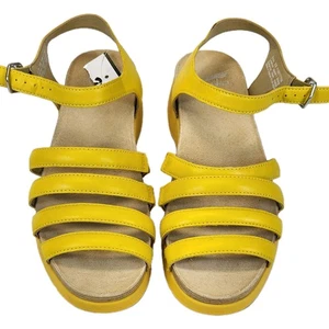 Dansko Roxie Nappa Sandalen Damen Größe 8/8,5 (EU 39) Schuhe Schnalle Riemchen gelb - Bild 1 von 6