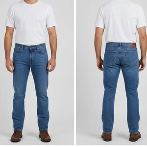 Pantalones de mezclilla Wrangler retro ajustados rectos 88 elásticos 36x32 azul occidental moderno - Imagen 1 de 9