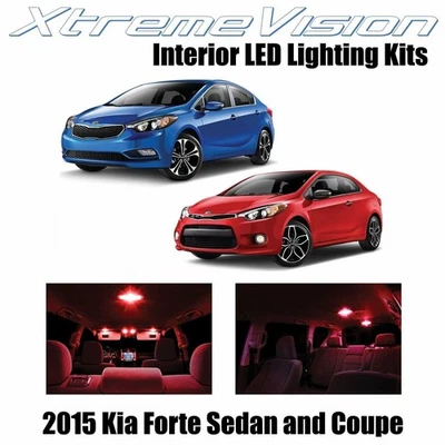 Светодиод для салона XtremeVision для седана и купе Kia Forte 2015 (8 шт.) красный - Изображение 1 из 4