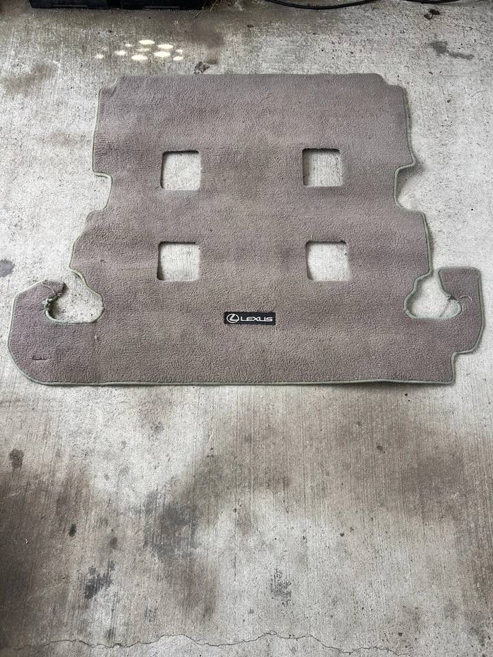 1998-2007 LEXUS LX470 REAR CARGO MAT / CARPET. TAN. Oem Used Damaged Read - Image 1 of 4