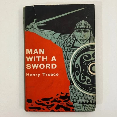 Henry Treece Man With A Sword HCDJ 1st Bodley Head Edition Vintage 1962 HCDJ Foto 1 de 4