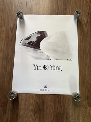 Retro Apple iMac ”Yin Yang”  Poster Macworld NY 2000, 36"x 24" - Image 1 of 3