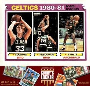 1981-82 Topps Larry Bird / Nate Archibald 45 Boston Celtics - Picture 1 of 2