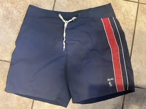 VTG Greg Noll Surfboards Board Shorts Mens 36 Blue Striped Swim Trunks RARE! - Picture 1 of 4