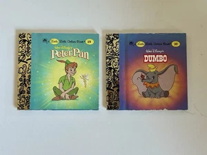 2 Little Golden Book Mini Disney’s PETER PAN #29 DUMBO #30 - Picture 1 of 4