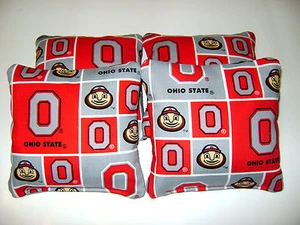 4 BOLSAS DE FRIJOLES CORNHOLE OHIO ESTADO BUCKEYES OSU BUCKS DE ALTA CALIDAD PUERTA TRASERA LANZAMIENTO p - Imagen 1 de 1