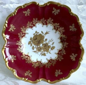 VG TEDESCO BAVARIA RW RUDOLF WACHTER ROYAL ROSSO FINE PORCELLANA CIOTOLA FLOREALE #2 - Foto 1 di 10