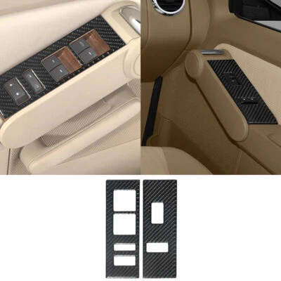 Carbon Fiber Interior Front Window Control Cover Trim For Ford Explorer 2008-10 - Imagem 1 de 4