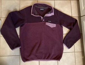 Patagonia Synchilla Snap T Fleece Pullover Women’s Small Fall 19 25455 Purple - Picture 1 of 14