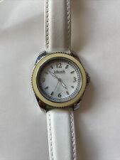 NEW Ashworth womens mens 50m water resistant Analog Watch White Leather