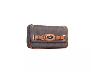 Bolso de hombro con solapa pequeña Michael Kors Hamilton 35H0THML1B PVC marrón bolso - Imagen 1 de 4