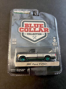 Greenlight Blue Collar Collection 1992 Ford F-250 Silver and Gray 1/64 CHASE