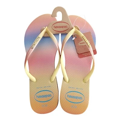 Chanclas Havaianas Slim Gradiente Amarillo Puesta de Sol Informales Verano Para Mujer Talla 9/10 Foto 1 de 4