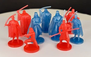 2006 Saga Sammlung Lot 9 Star Wars Transparent Blau Rot Schachspiele Figuren - Bild 1 von 2