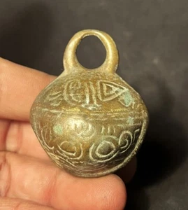 Rare Antique Asia Ancient Burma Bronze Bell Animal Calf Cow Small Buffalo - Picture 1 of 10