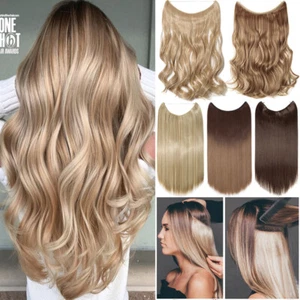 Secret Wire Hair Extensions Invisible Long band Thick As Remy Hair Extension LC - Picture 1 of 42