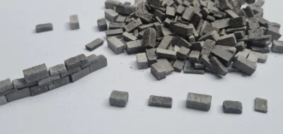 1:35 Scale Diorama Building War Gaming 100 Grey Dry Stone Wall Blocks Bricks  - Image 1 of 4